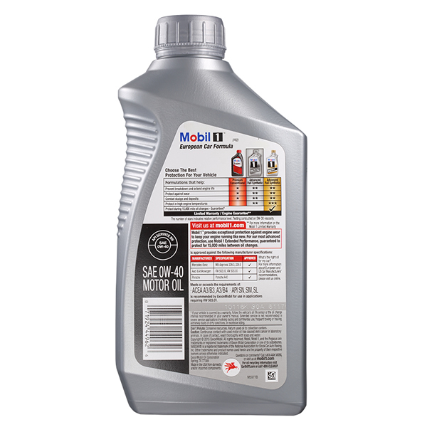 美孚 （Mobil）1號全合成機(jī)油 0W-40 A3/B4 SN 1L裝 -第2張圖片-鄭州市冠恒貿(mào)易有限公司【官方網(wǎng)站】-車用潤滑油服務(wù)專家