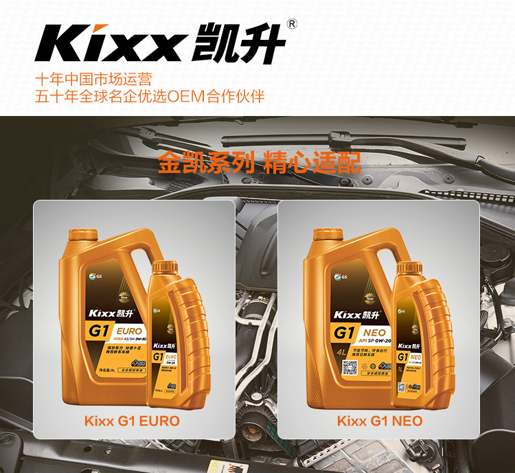 GS (Kixx) 凱升G1 Euro 全合成機油 5W-40 A3B4級 金凱系列 1L-第8張圖片-鄭州市冠恒貿(mào)易有限公司【官方網(wǎng)站】-車用潤滑油服務(wù)專家